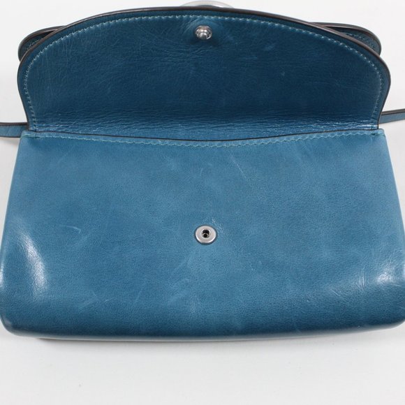 Tory Burch Miller Glazed Crossbody Wallet - Brisk Blue - Picture 7 of 10